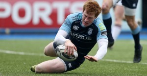 Rhys Patchell scores against Ulster last week