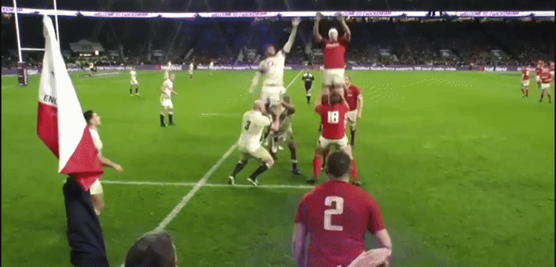 England 18 Gareth Davies poor pass 3